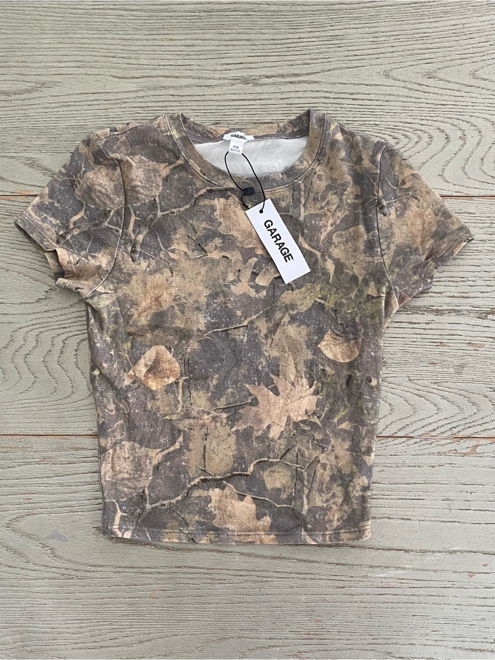 Garage Camo Short Sleeve Tee in Brown and Olive